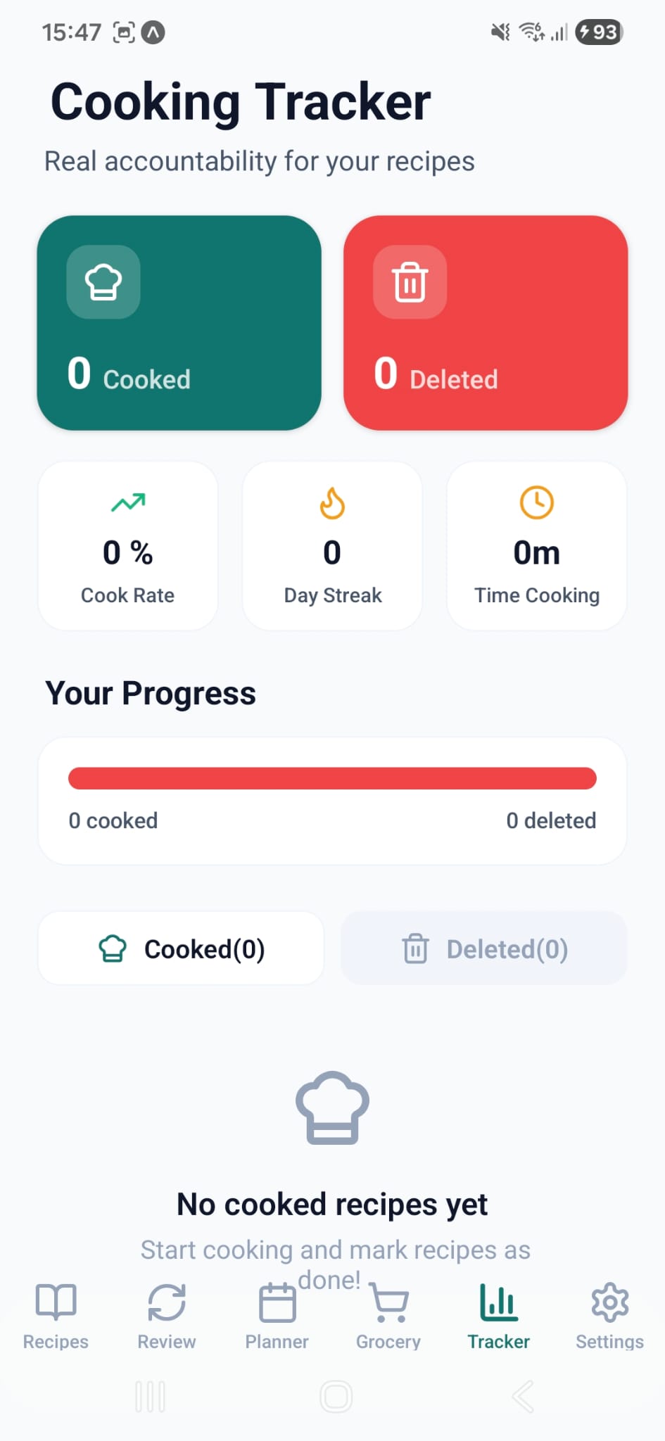 Cooking Tracker